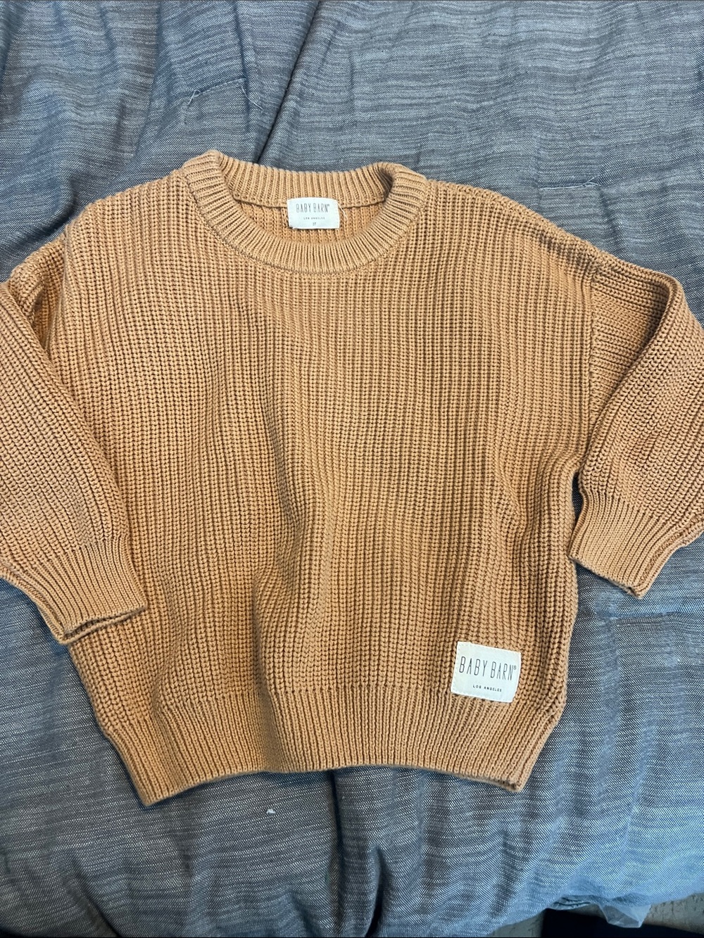 Baby BARN Cozy Knit Sweater in Caramel